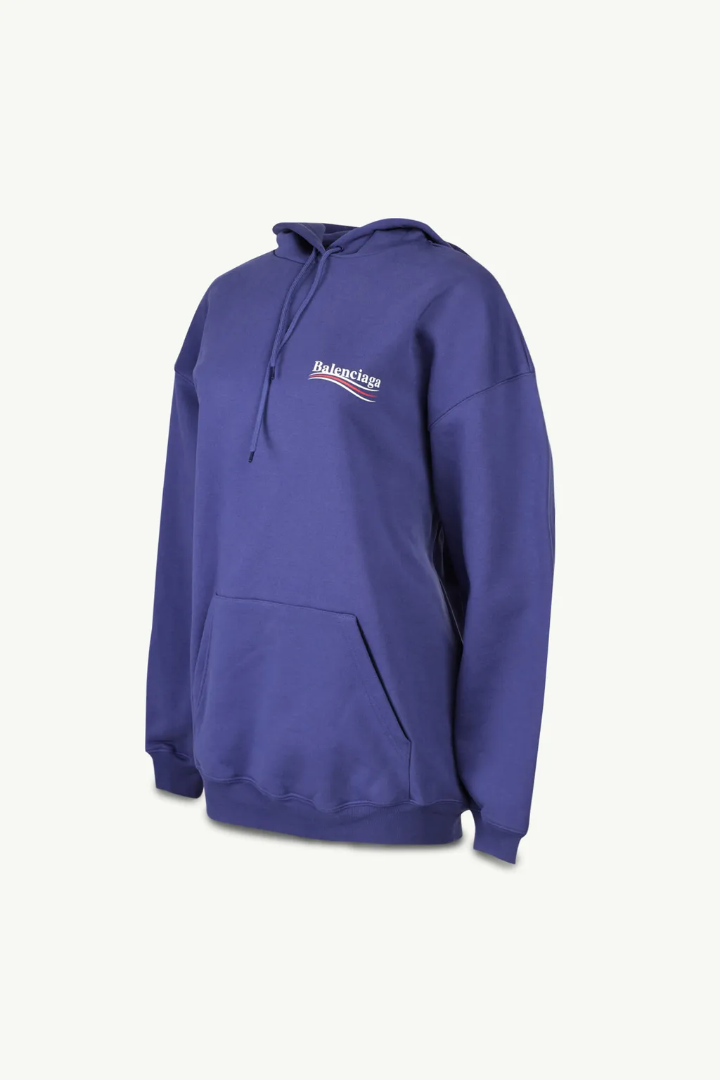 BALENCIAGA Women Medium Political Campaign Logo Sweatshirt in Blue Pacifique 2