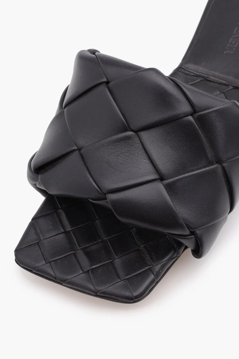 BOTTEGA VENETA BV Lido Woven Flat Sandals in Black 4