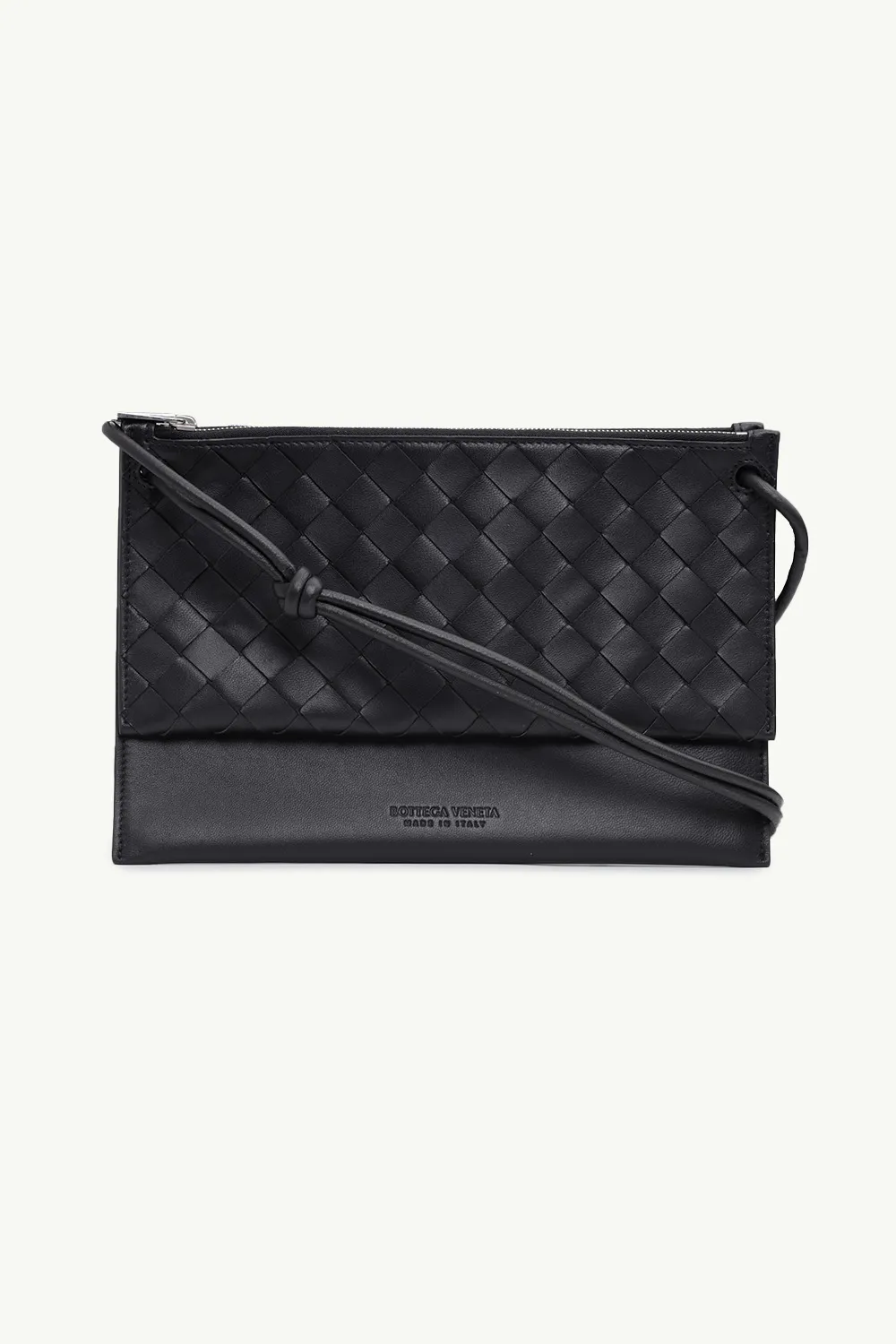 BOTTEGA VENETA Intrecciato Double Pouch Shoulder Bag in Black 0