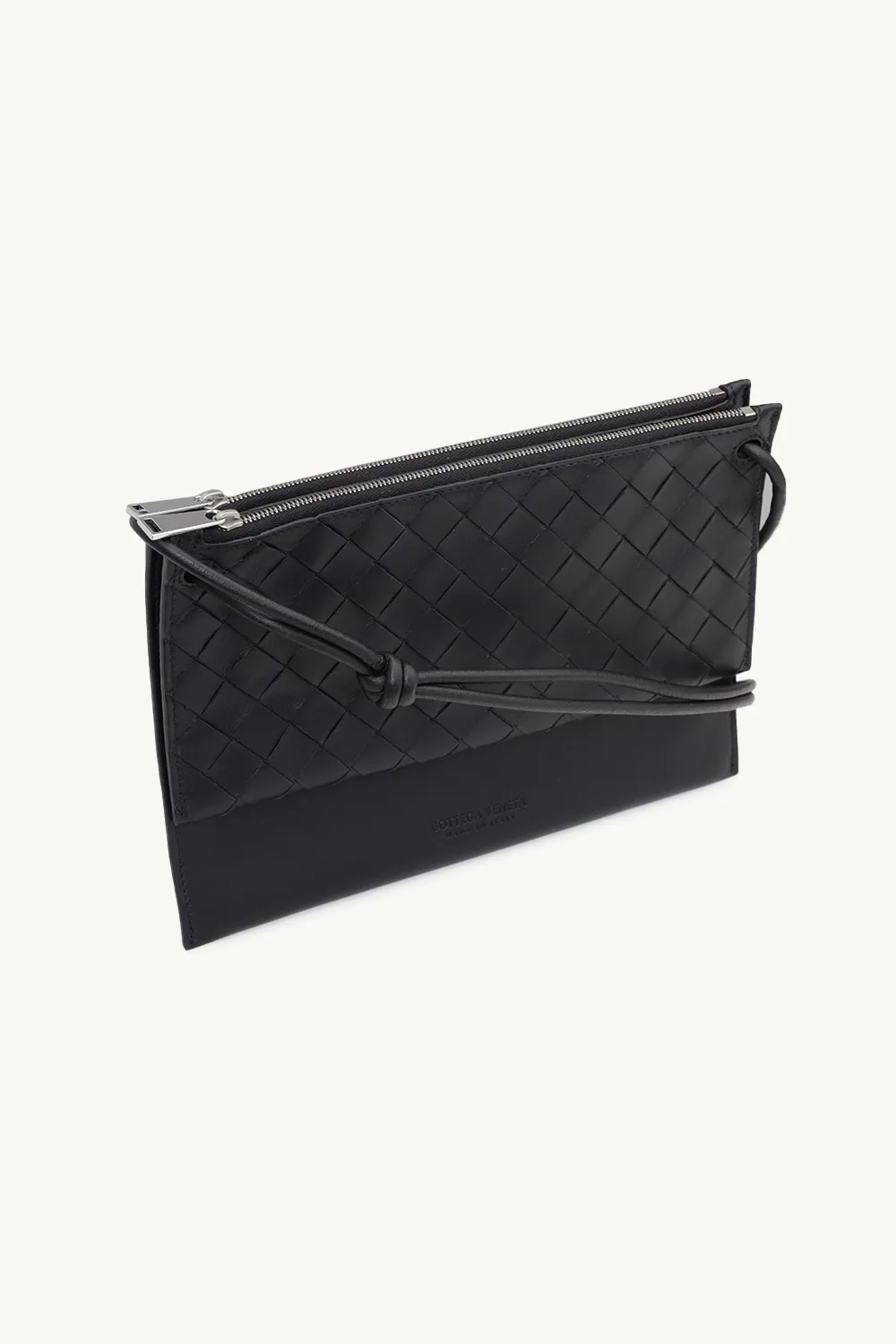 BOTTEGA VENETA Intrecciato Double Pouch Shoulder Bag in Black 2