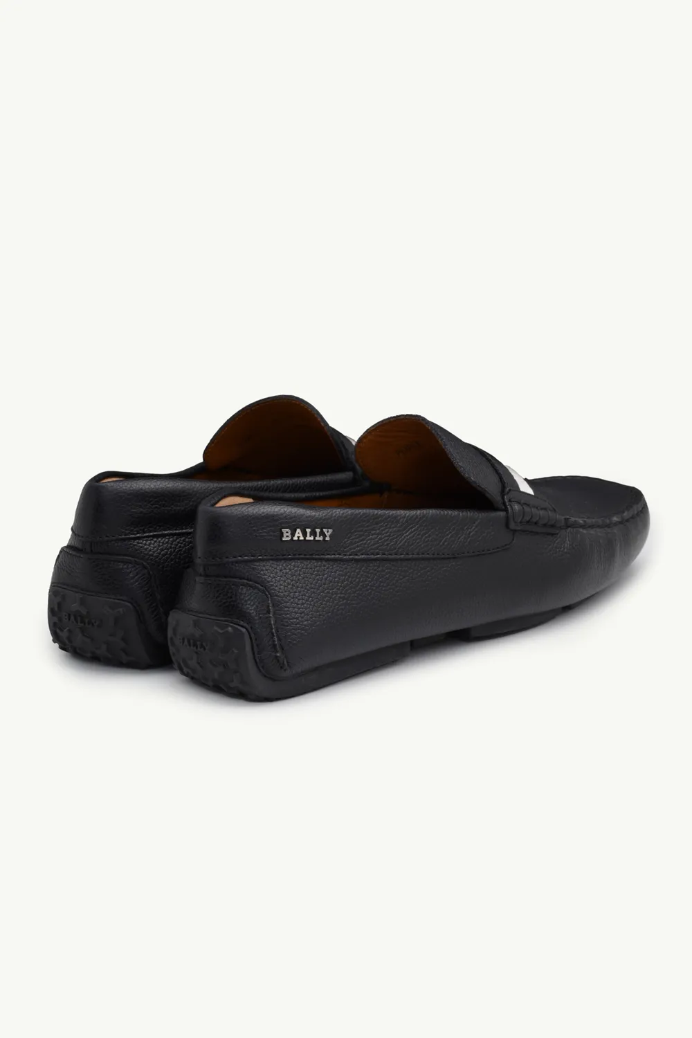 BALLY Men Driver Pearce Loafers in Black with Trainspotting Stripe 2
