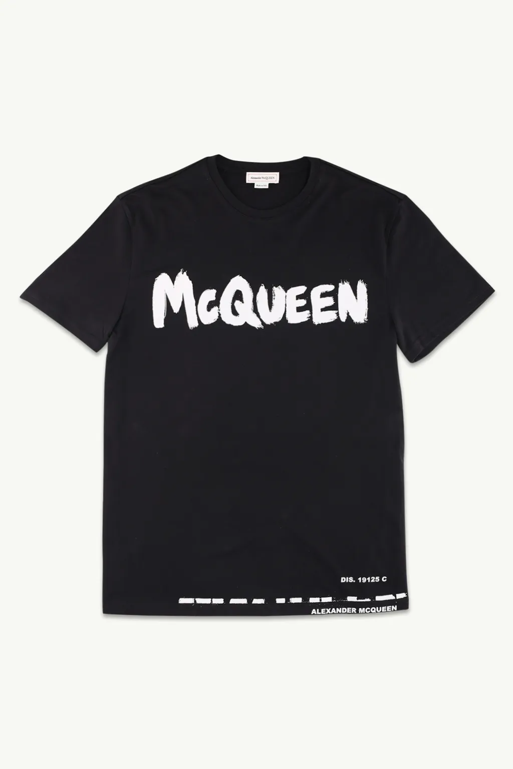 ALEXANDER MCQUEEN Men Graffiti Logo T-Shirt in Black/White 0