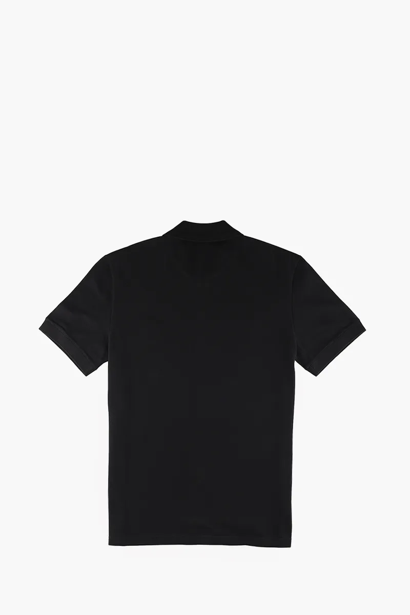 ALEXANDER MCQUEEN Men Skull Embroidered Polo Shirt in Black 1