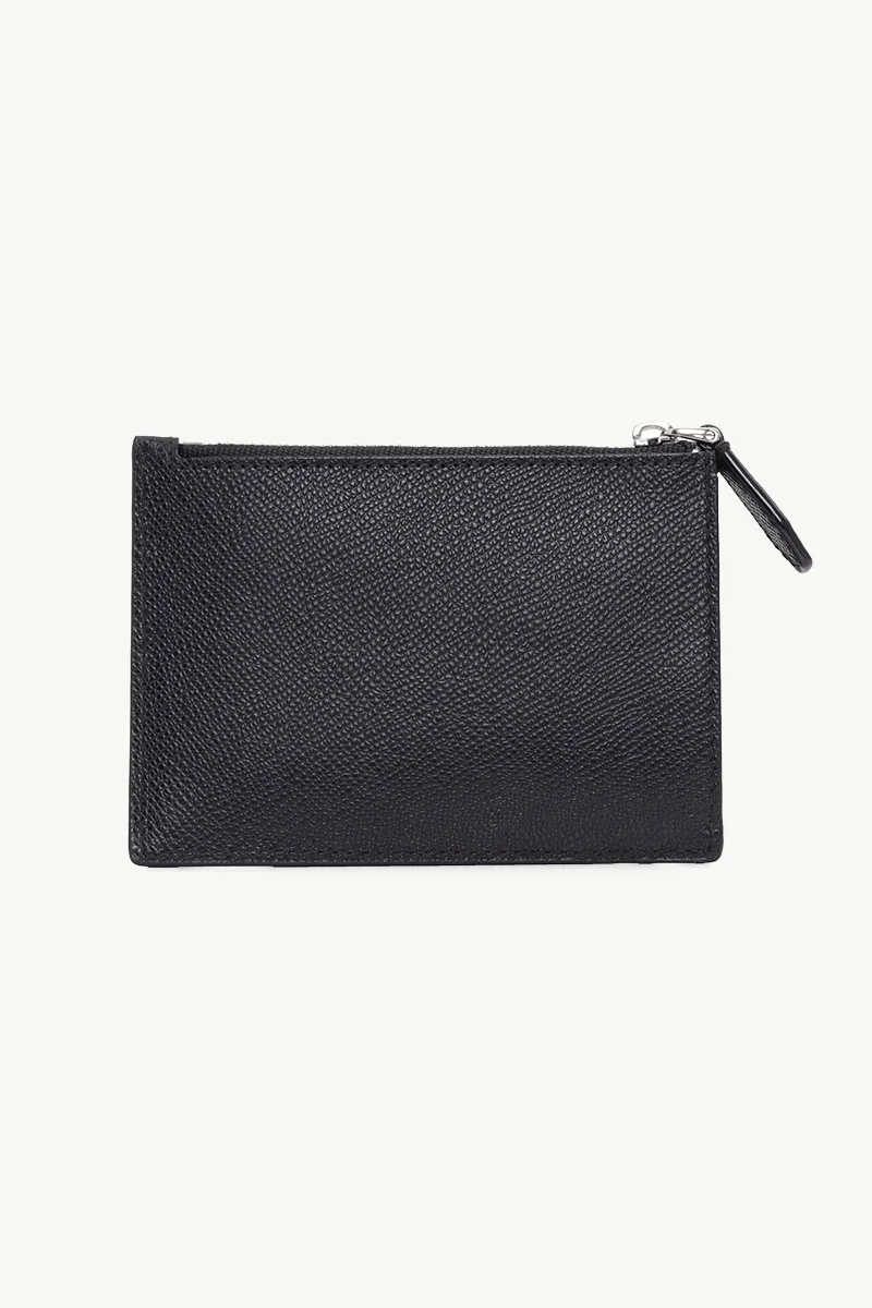BALLY Torck Zipper Card Holder in Black Bovine Leather 1