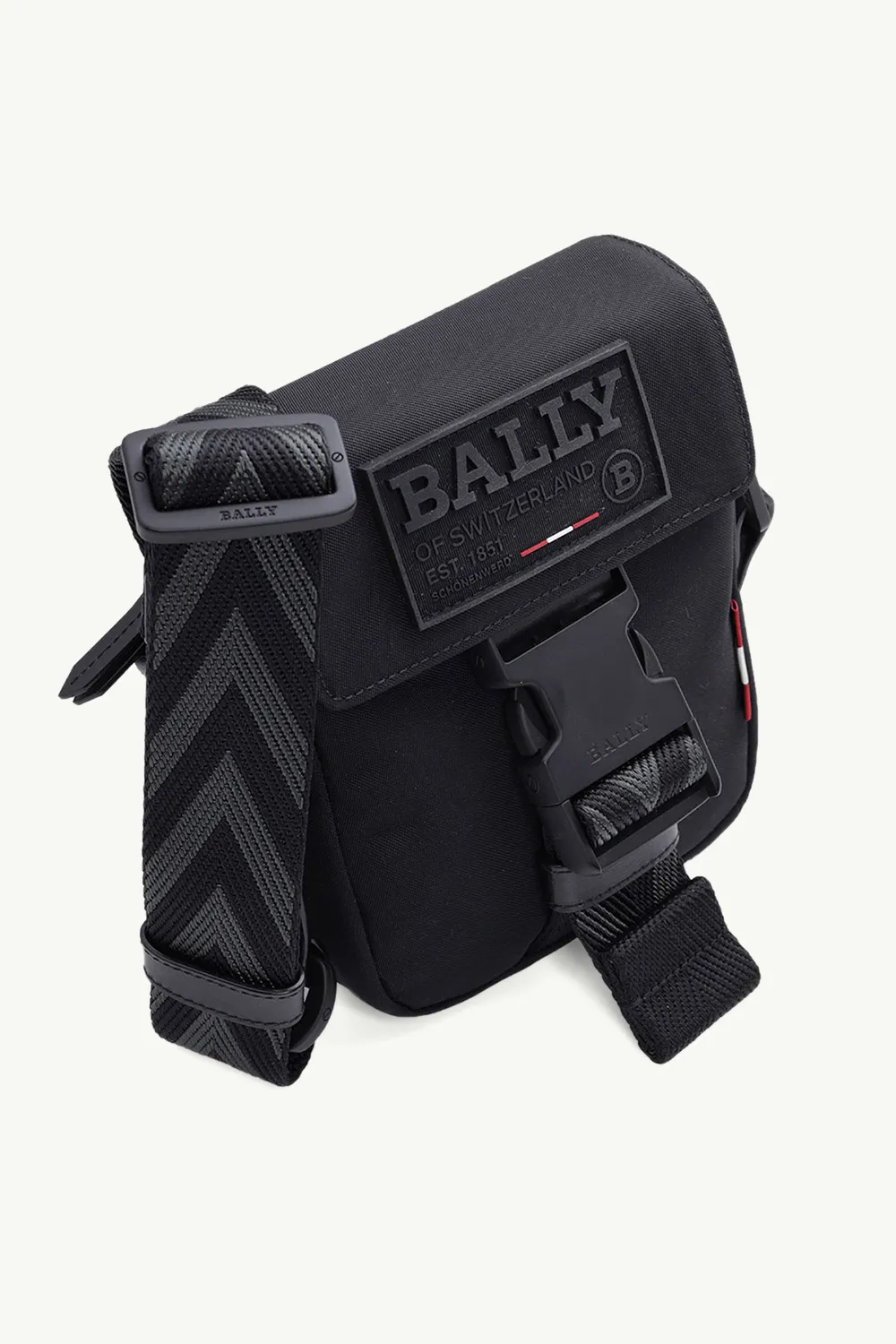 BALLY Men Rady Crossbody Bag in Grey Nylon 2