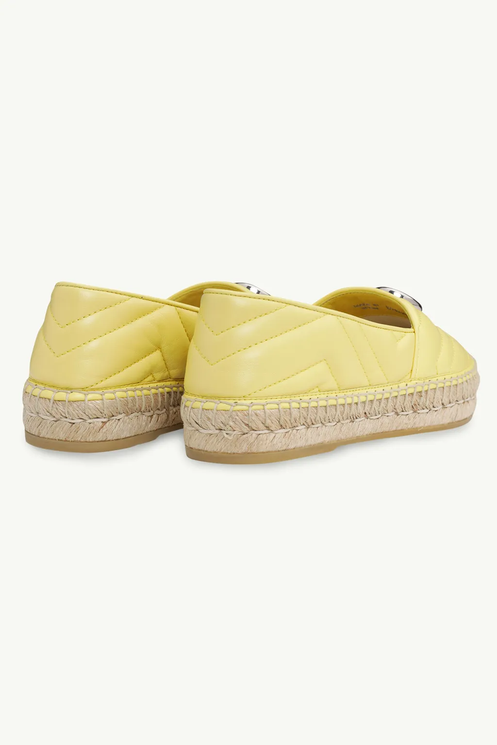 GUCCI Women GG Matelasse Espadrilles in Pastel Yellow SHW 2