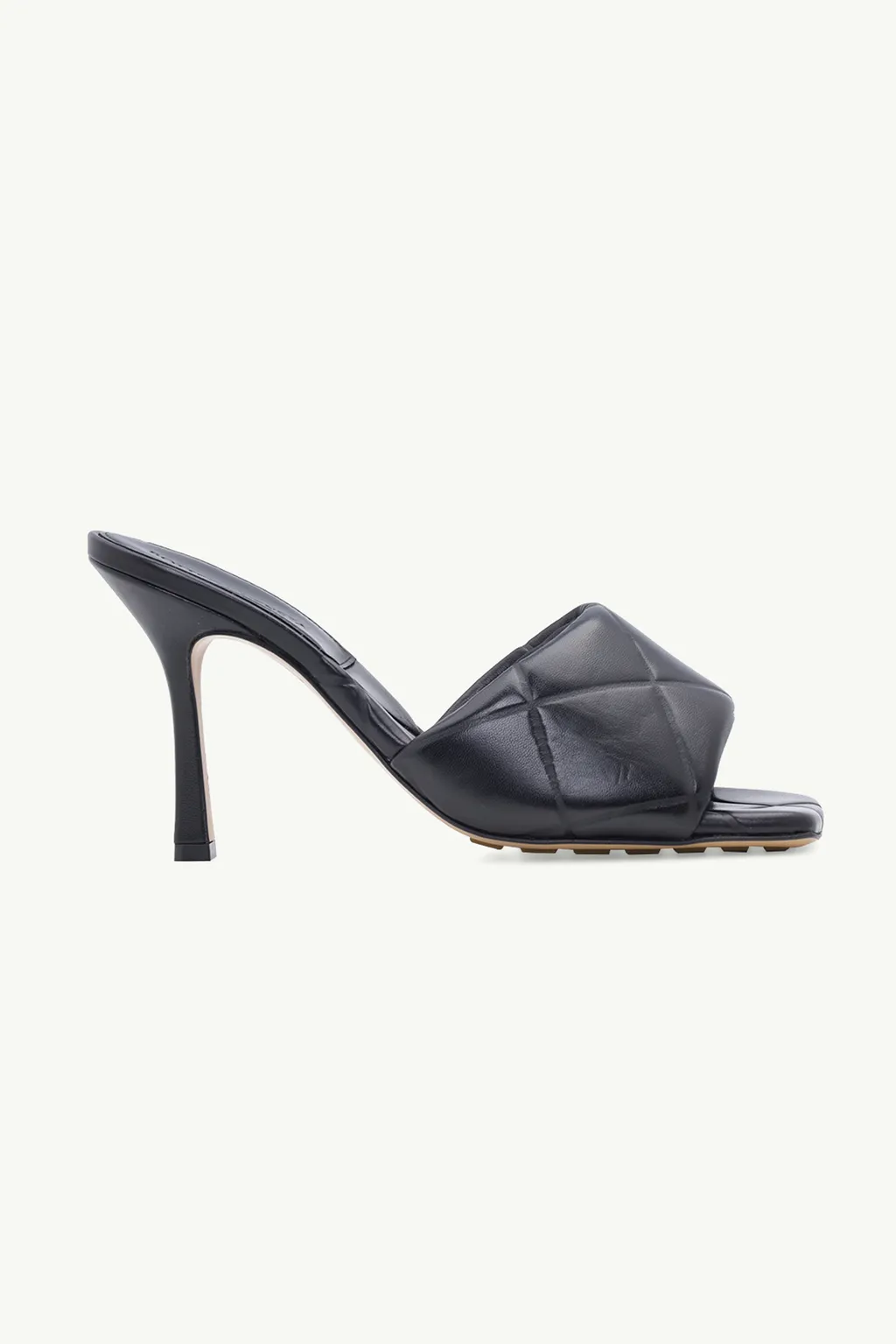 BOTTEGA VENETA Women BV Lido Rubber 9cm Sandals in Black 0