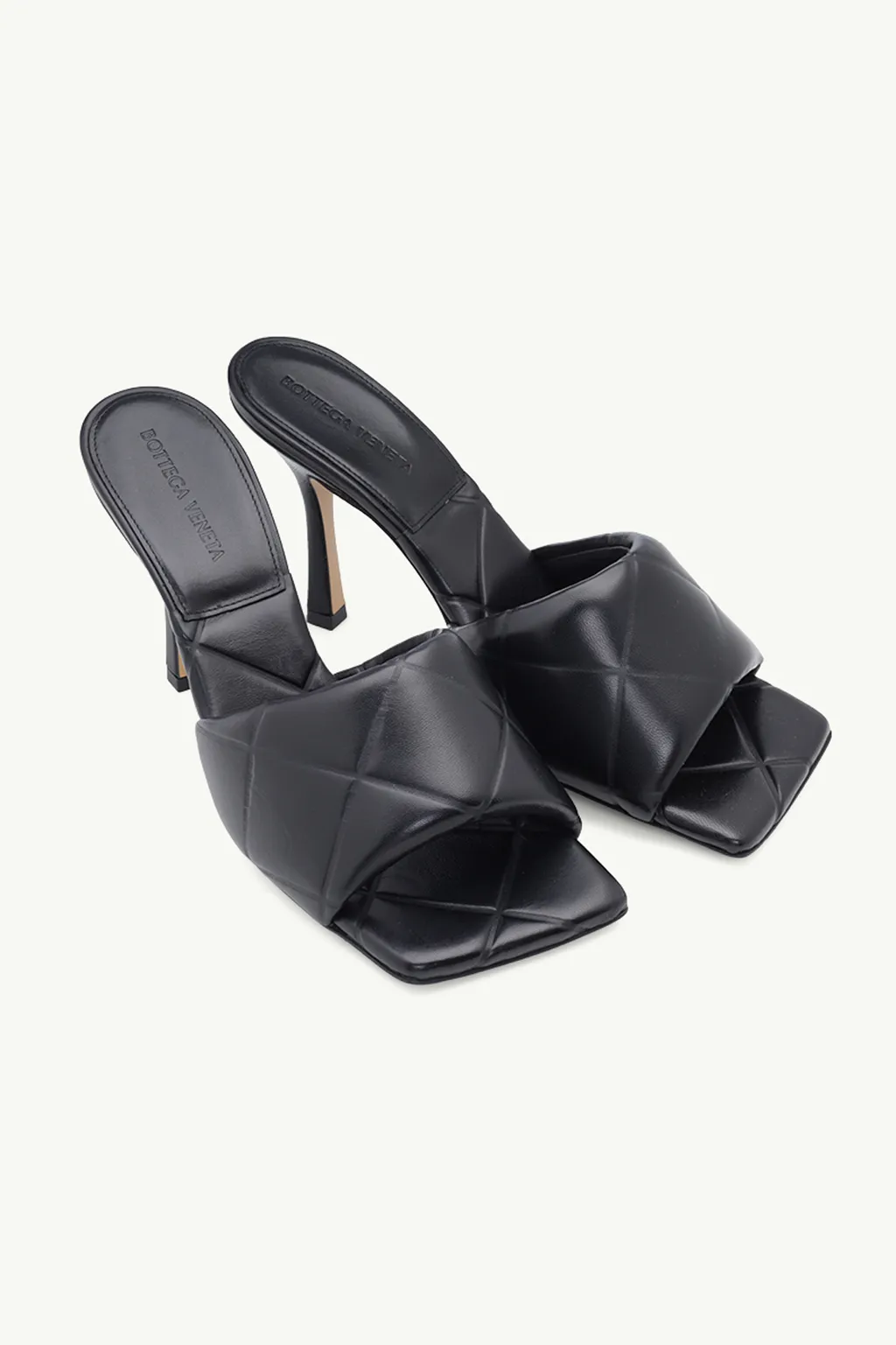 BOTTEGA VENETA Women BV Lido Rubber 9cm Sandals in Black 1