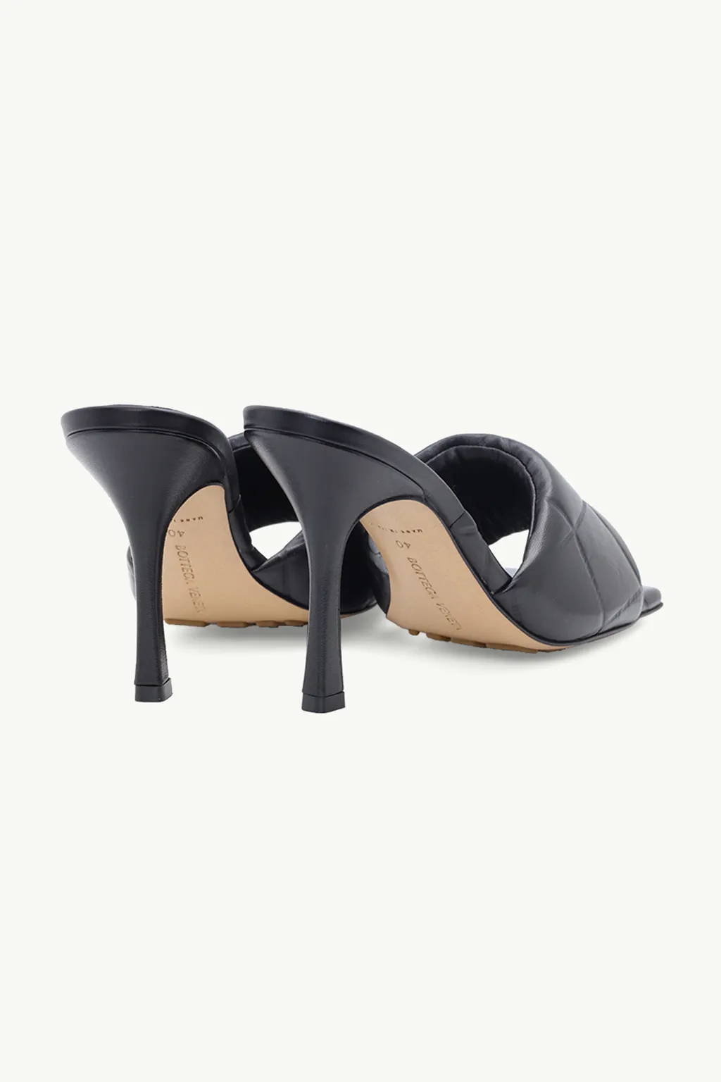 BOTTEGA VENETA Women BV Lido Rubber 9cm Sandals in Black 2
