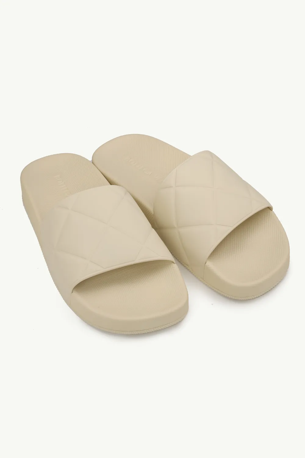 BOTTEGA VENETA Women BV Slider Sandals in Sea Salt 1