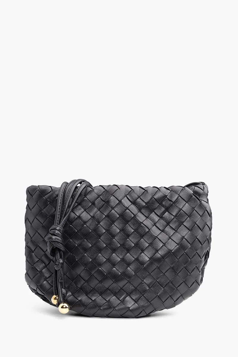 BOTTEGA VENETA Mini Intrecciato Bulb Shoulder Bag in Black 0