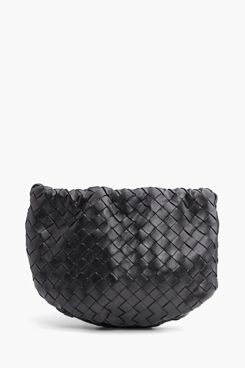 BOTTEGA VENETA Mini Intrecciato Bulb Shoulder Bag in Black 1