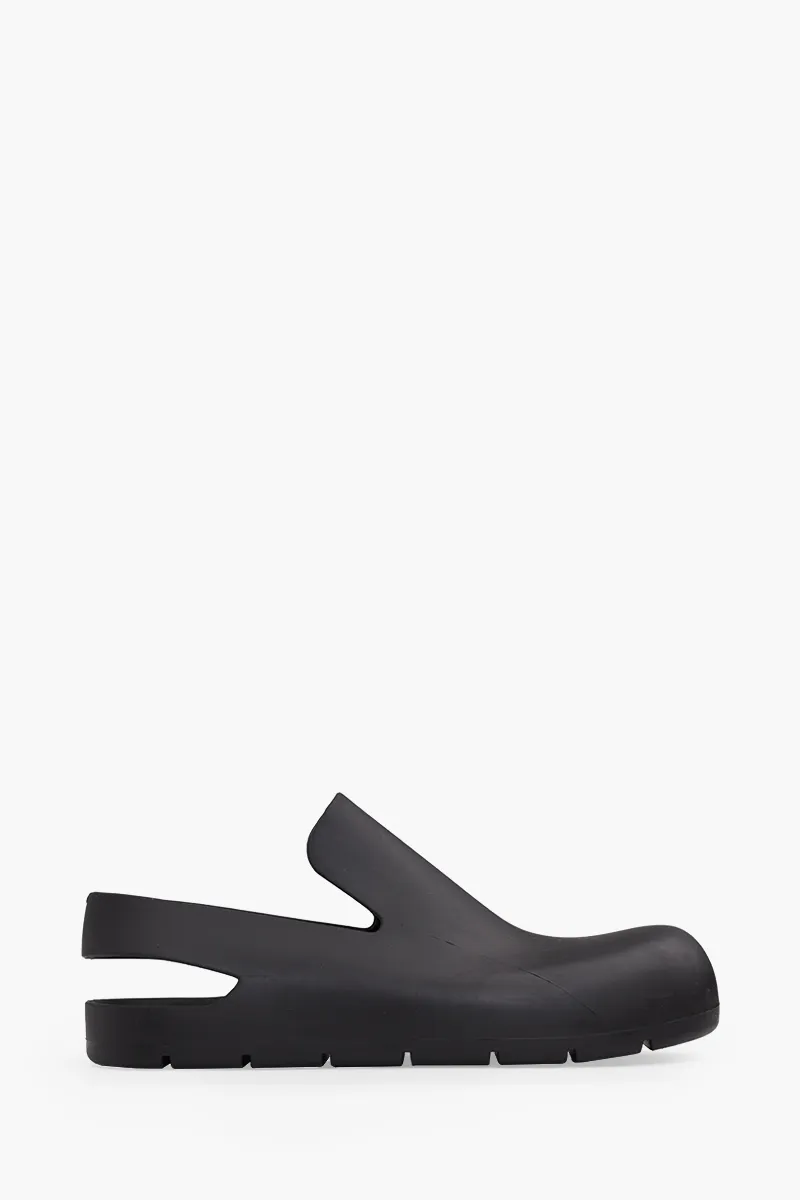 BOTTEGA VENETA Women Puddle Rubber Slingback Sandals in Black 0