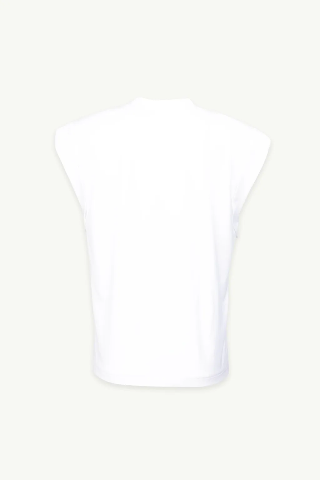 ALEXANDER MCQUEEN Women Signature Shoulder Pads T-Shirt in Optical White 1