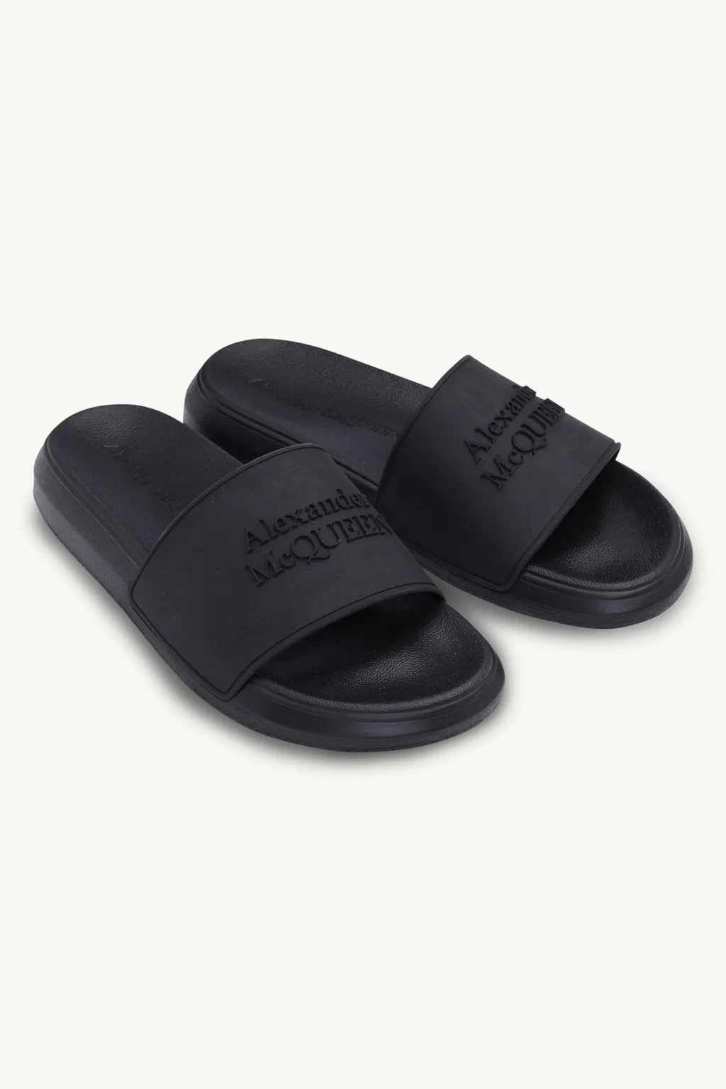 ALEXANDER MCQUEEN Women Signature Pool Oversized Slide in Black 1