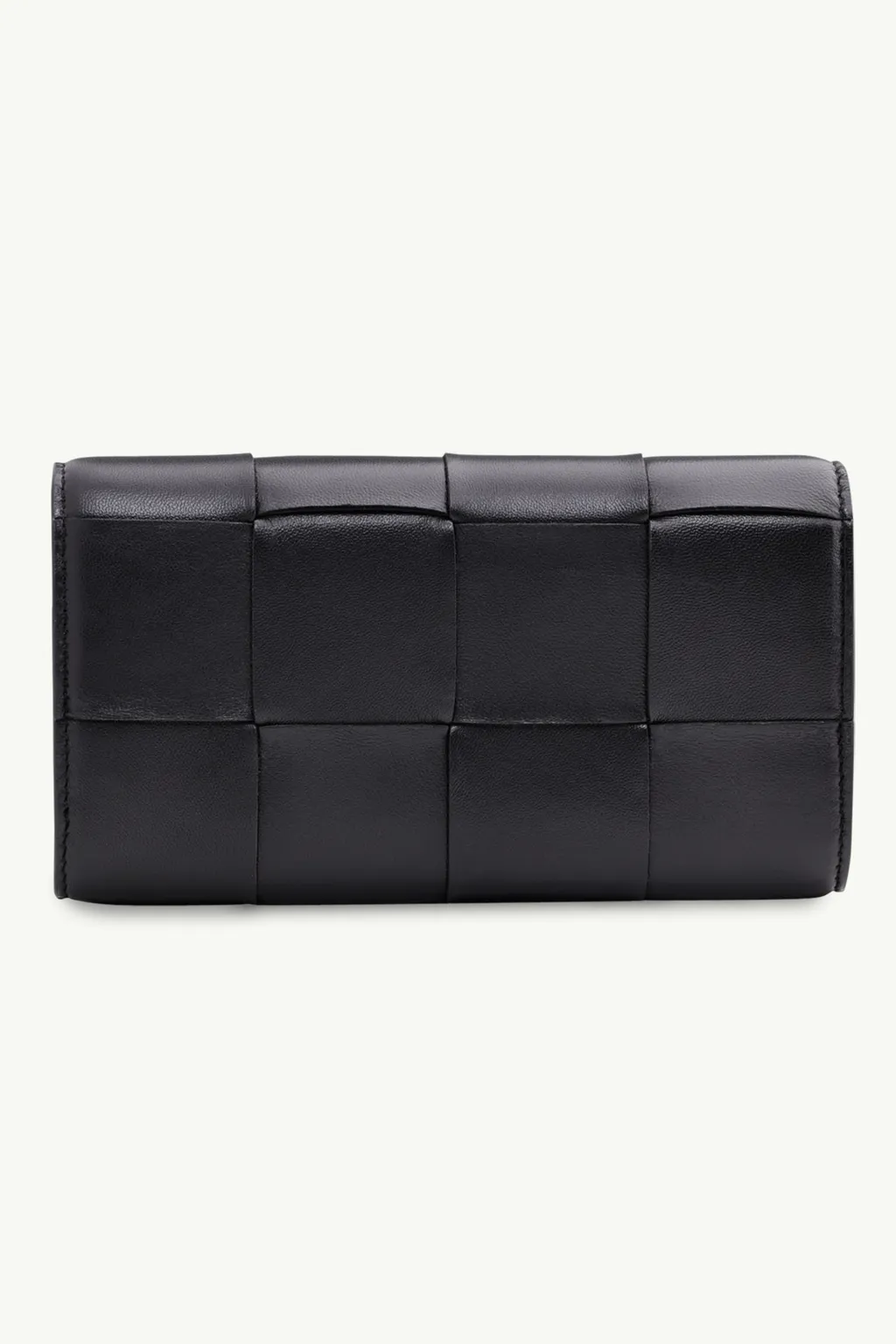 BOTTEGA VENETA Intreccio Flap Continental Wallet in Black 1