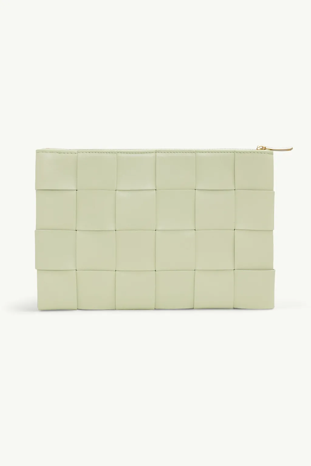 BOTTEGA VENETA Medium Pouch in Lemon Wash with Small Intreccio 1
