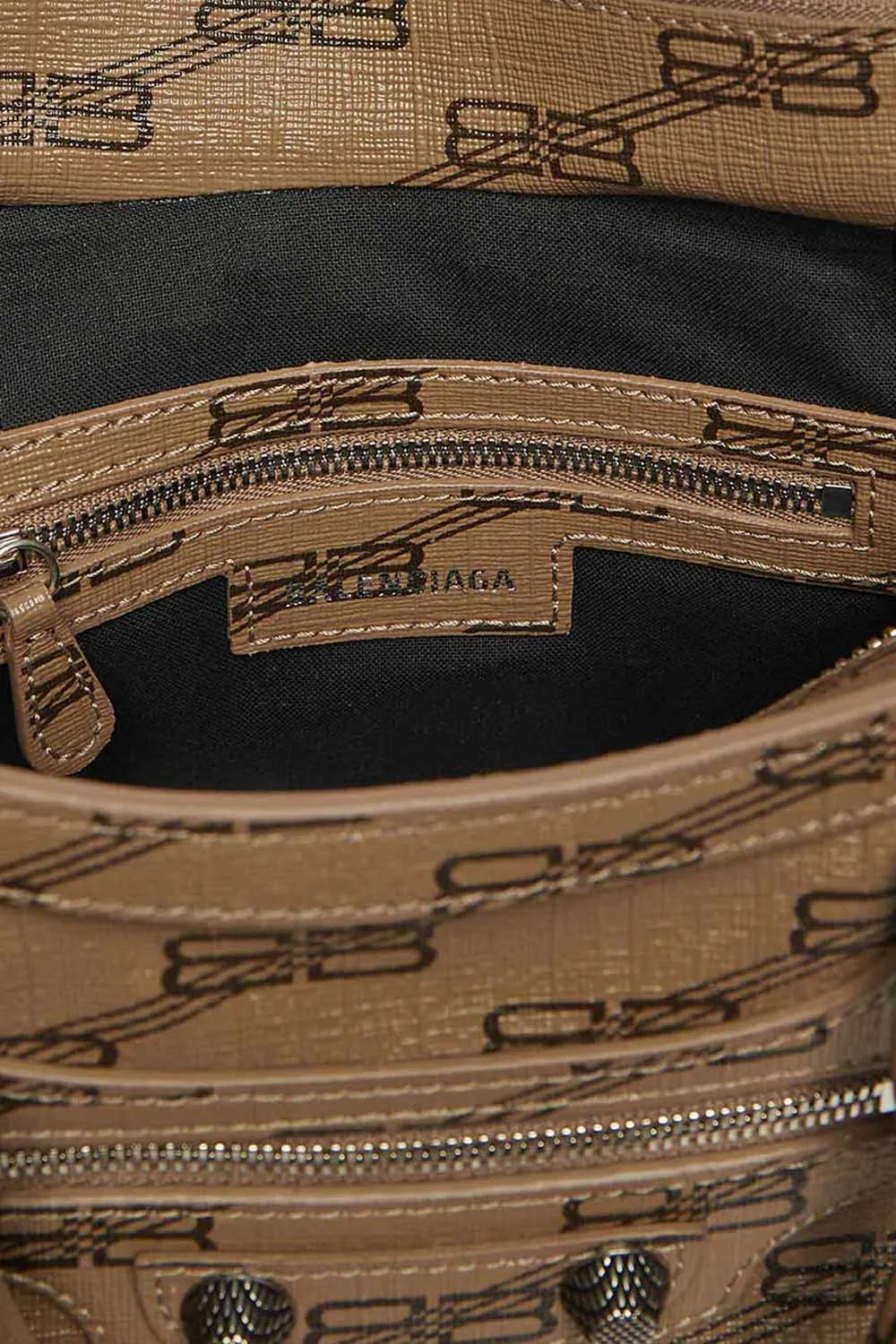 BALENCIAGA Neo Cagole XS Handbag in Beige/Brown BB Monogram Coated Canvas 4