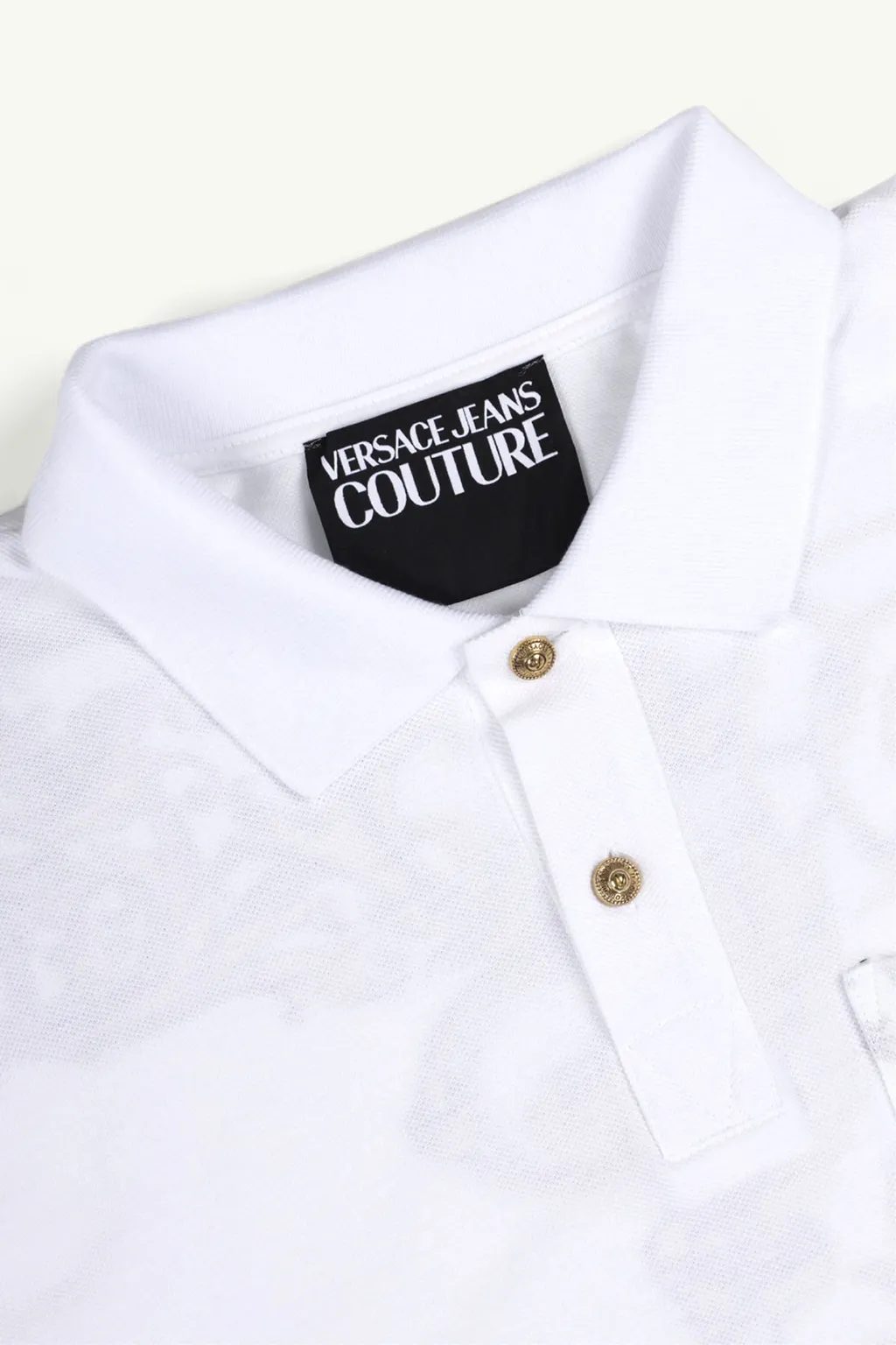 VERSACE JEANS COUTURE Men Garland Print Polo Shirt in White 3