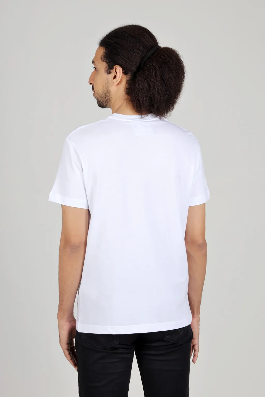 VERSACE JEANS COUTURE Men Logo Thick Petrol T-Shirt in White 2
