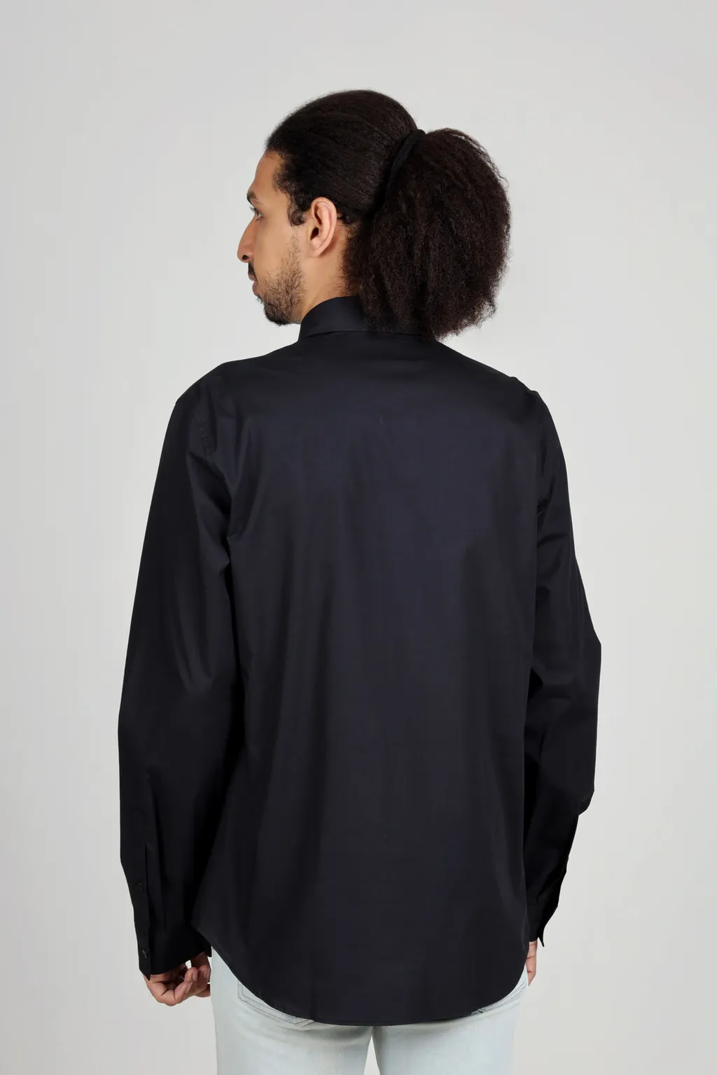 VERSACE JEANS COUTURE Men S Print Warranty Long Sleeves Shirt in Black 2