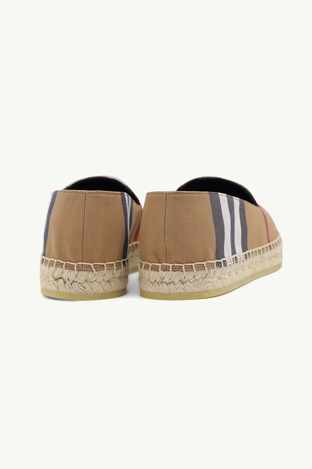 BURBERRY Women Check Cotton Square Toe Espadrilles in Birch Brown 2