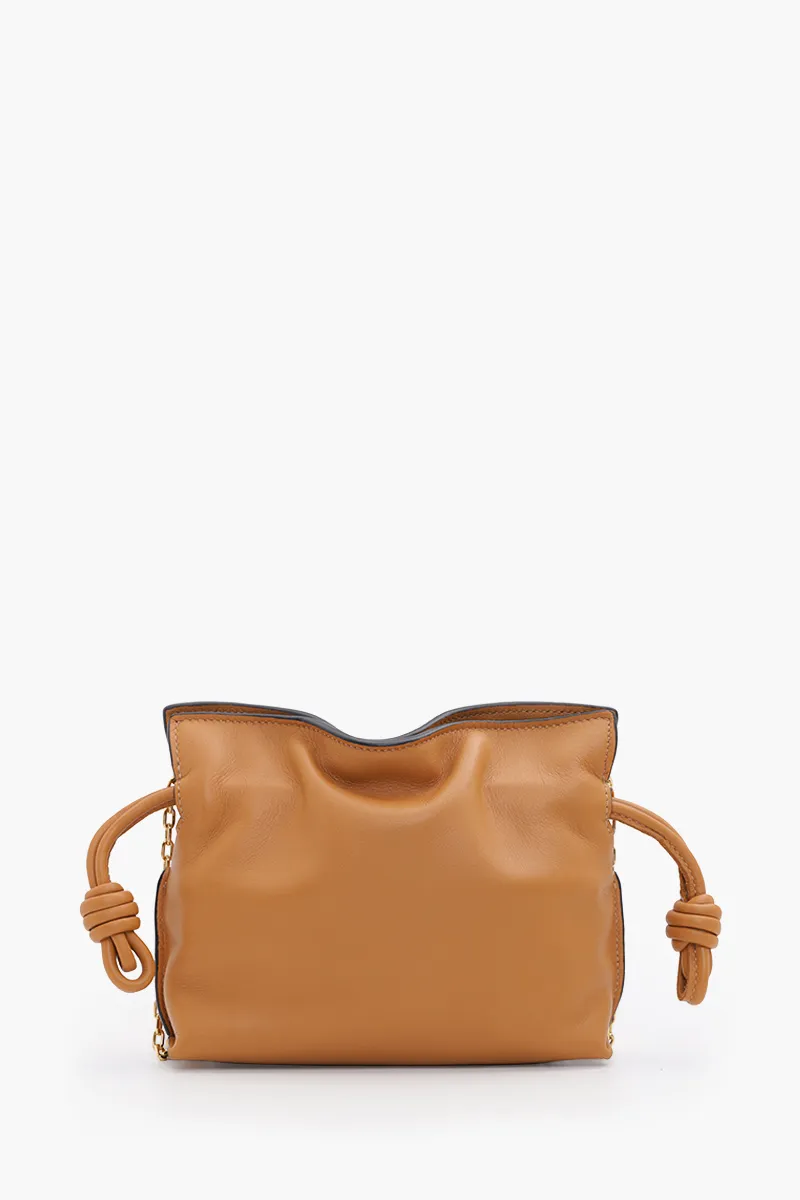 LOEWE Nano Flamenco Clutch on Chain in Warm Desert Calfskin 1