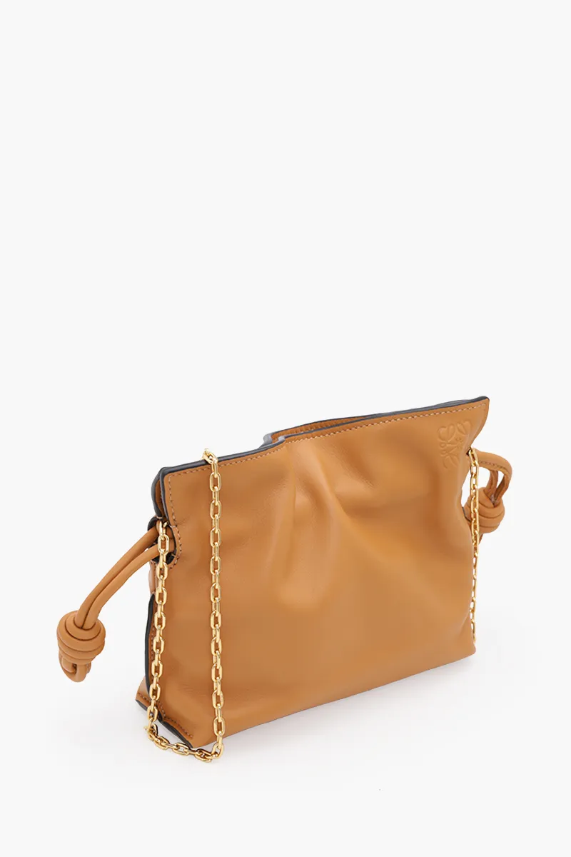 LOEWE Nano Flamenco Clutch on Chain in Warm Desert Calfskin 2