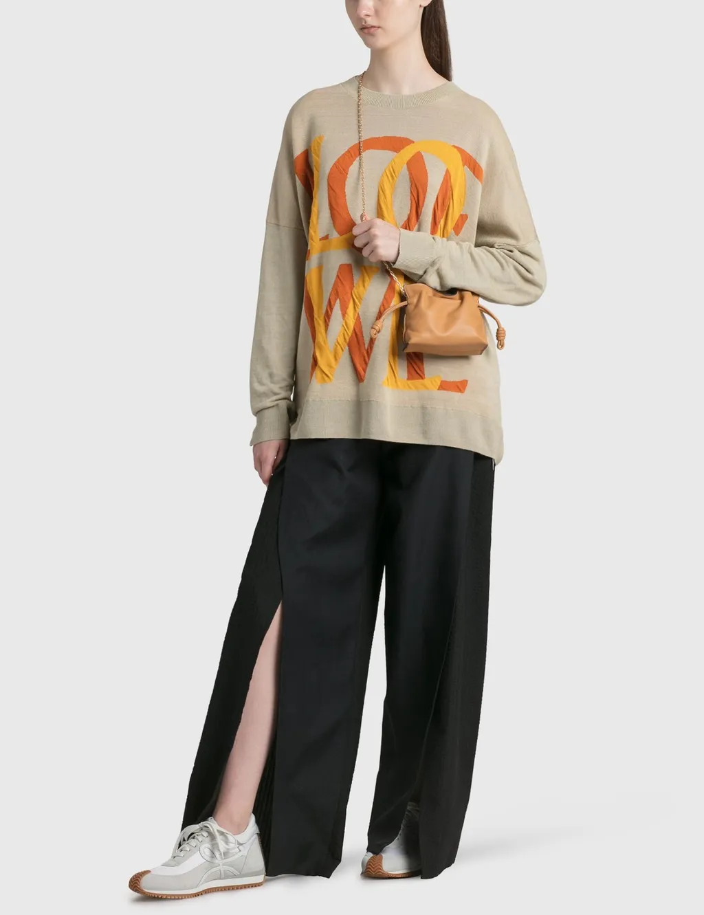 LOEWE Nano Flamenco Clutch on Chain in Warm Desert Calfskin 4