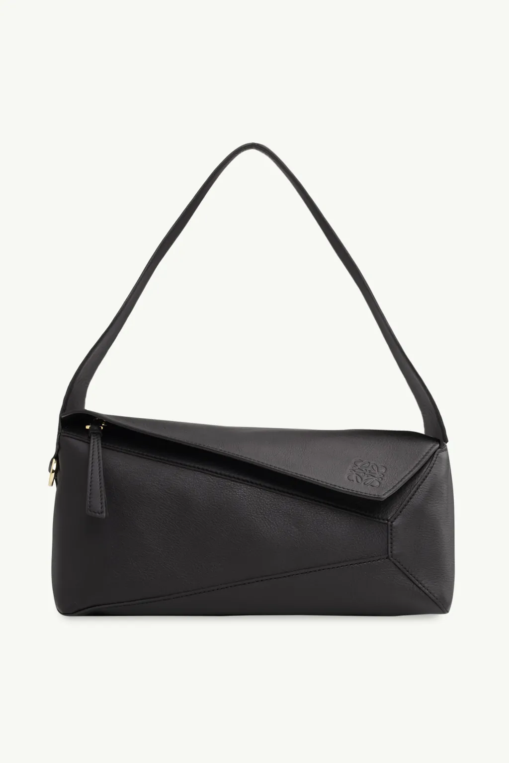 LOEWE Medium Puzzle Hobo Bag in Black Nappa Calfskin 0