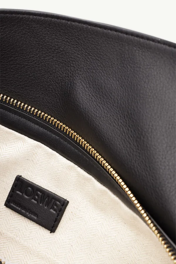LOEWE Medium Puzzle Hobo Bag in Black Nappa Calfskin 3
