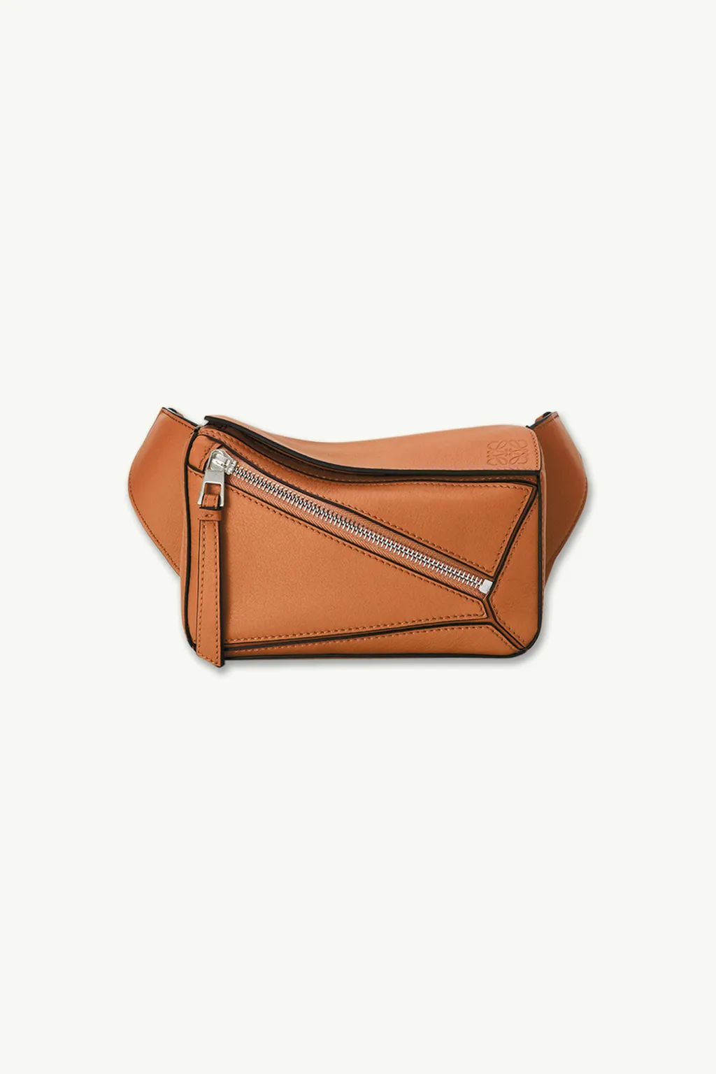 LOEWE Mini Puzzle Bumbag in Tan Classic Calfskin 0