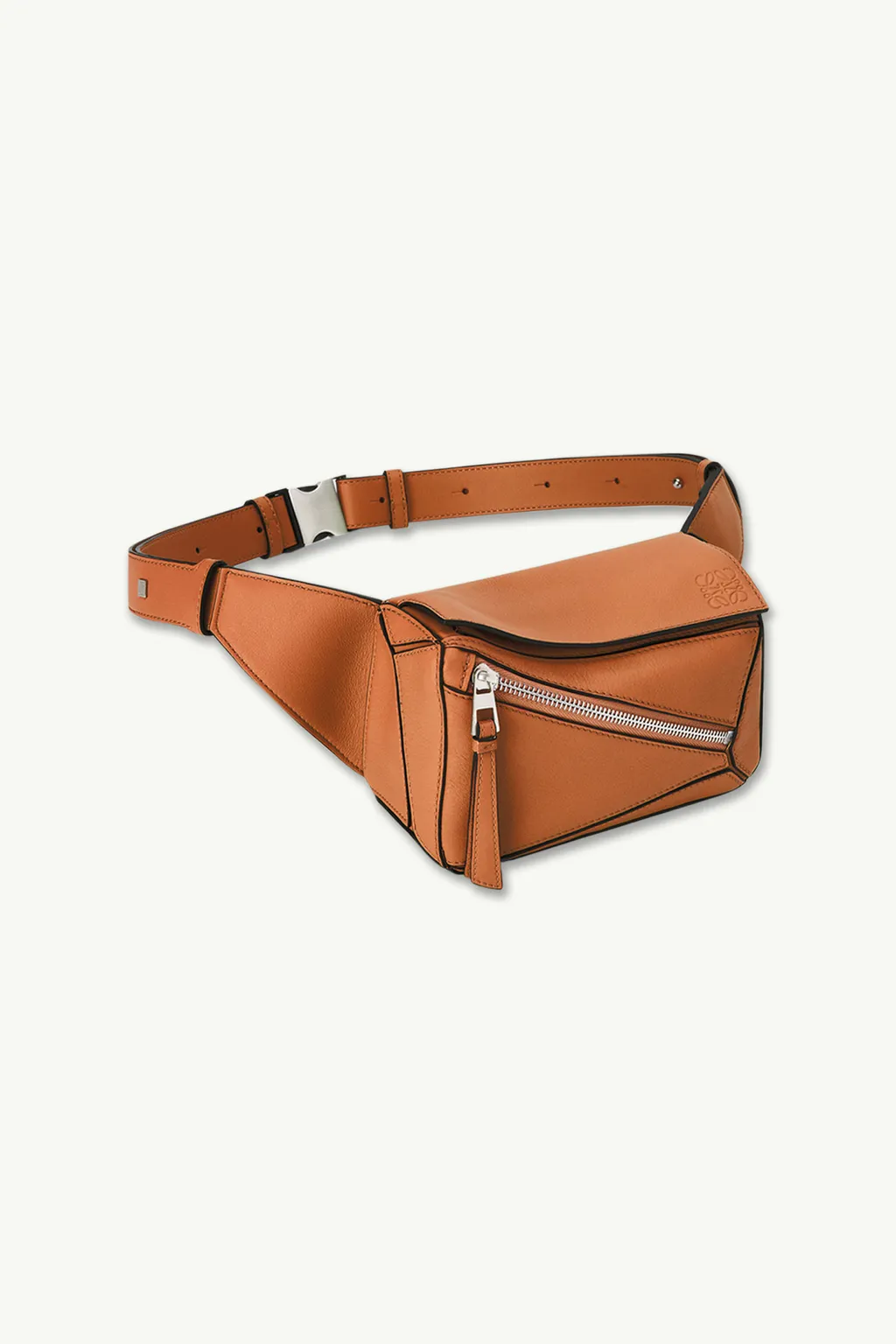 LOEWE Mini Puzzle Bumbag in Tan Classic Calfskin 2