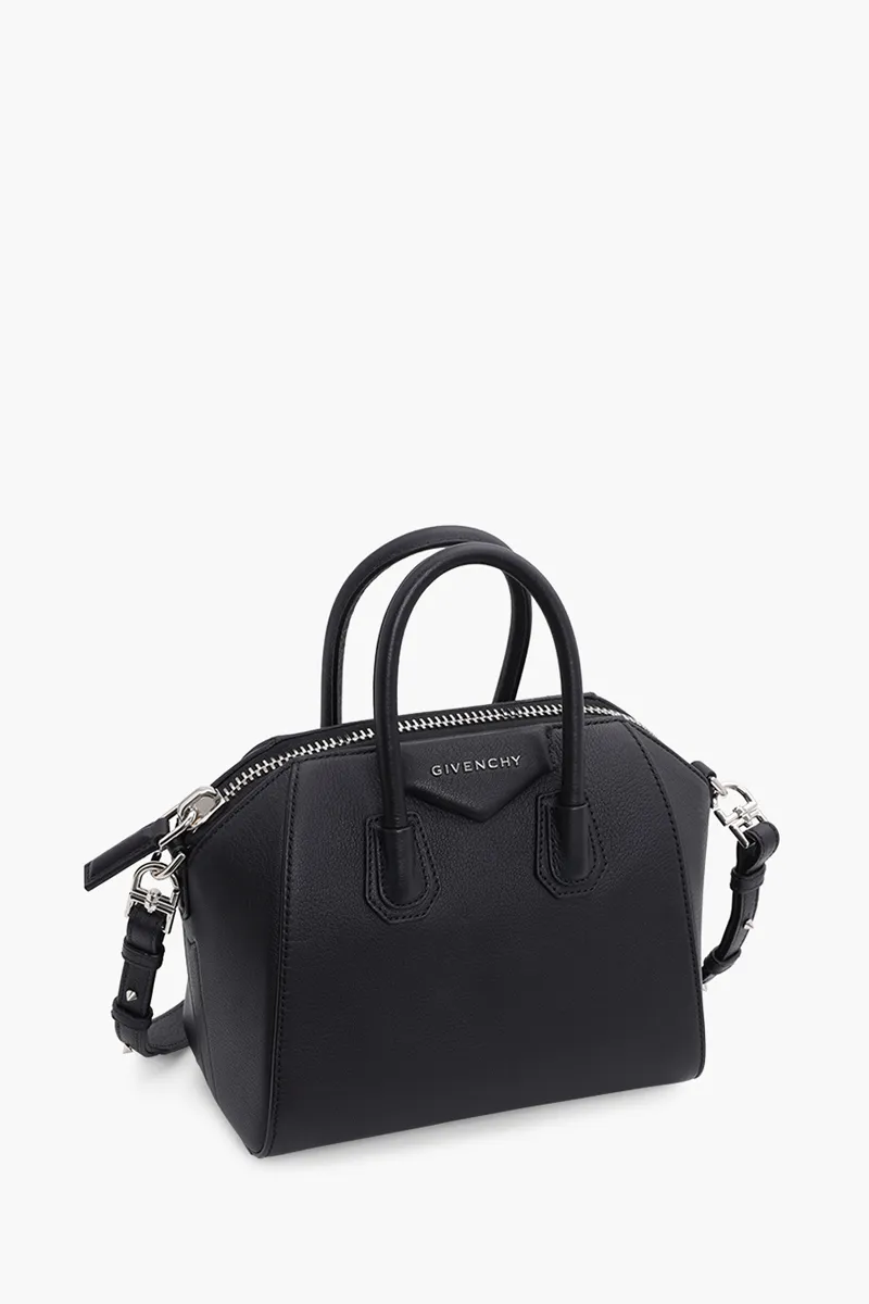 GIVENCHY Mini Antigona in Black Sugar Grained Leather 2