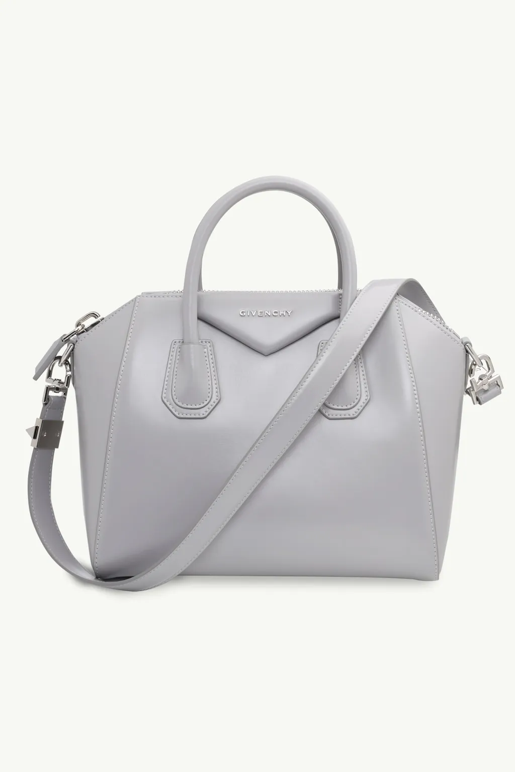 GIVENCHY Small Antigona in Cloud Grey Smooth Leather 0