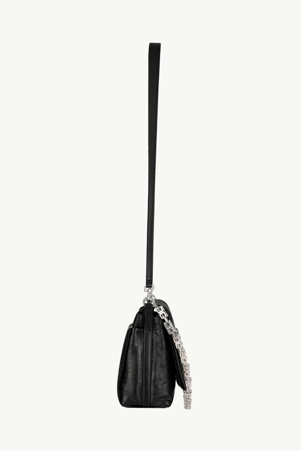 GIVENCHY Medium 4G Soft Flap Shoulder Bag in Black Calfskin SHW with Removable Shoulder Strap 2