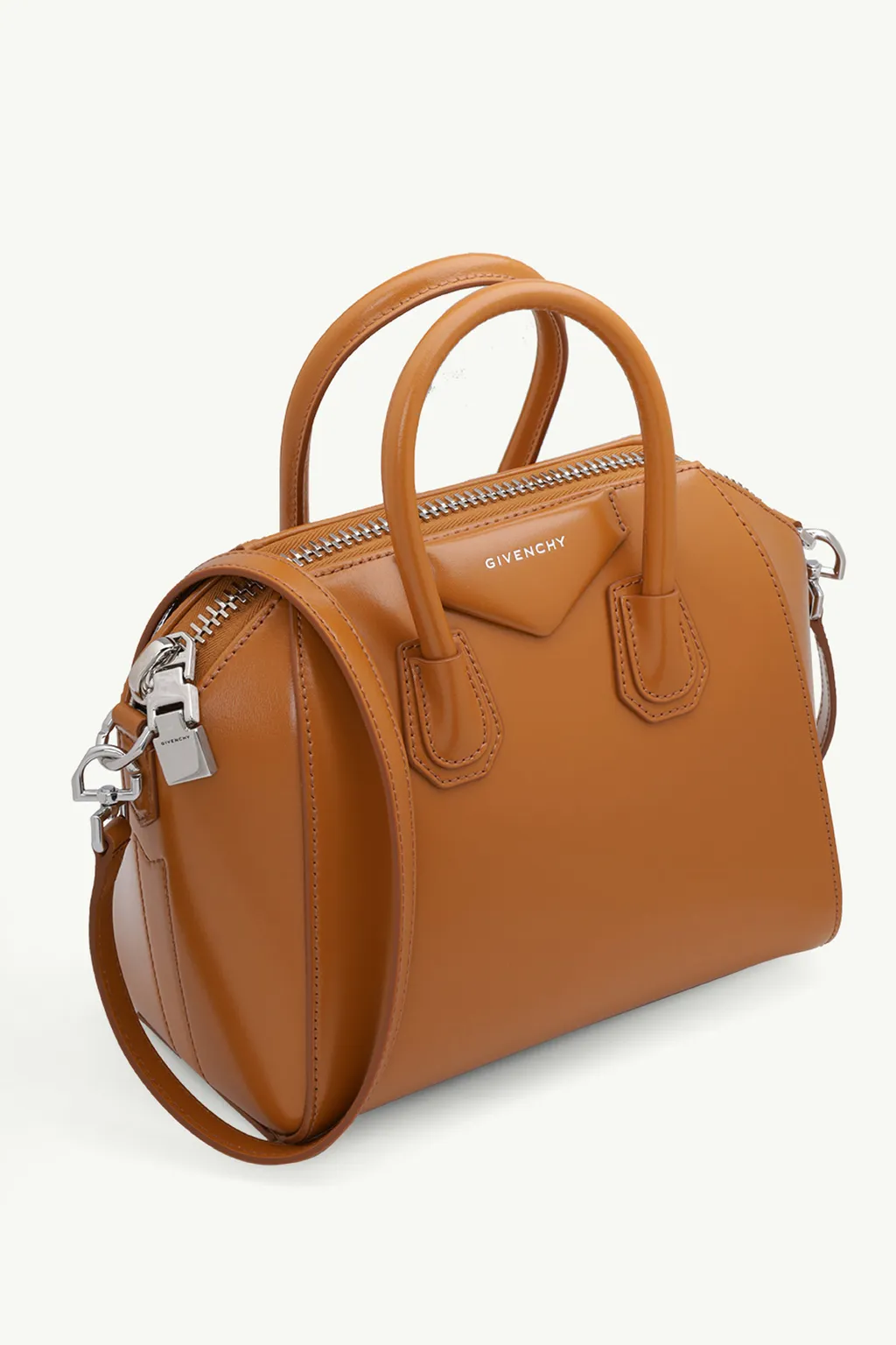 GIVENCHY Mini Antigona in Tan Smooth Box Calfskin Leather 2