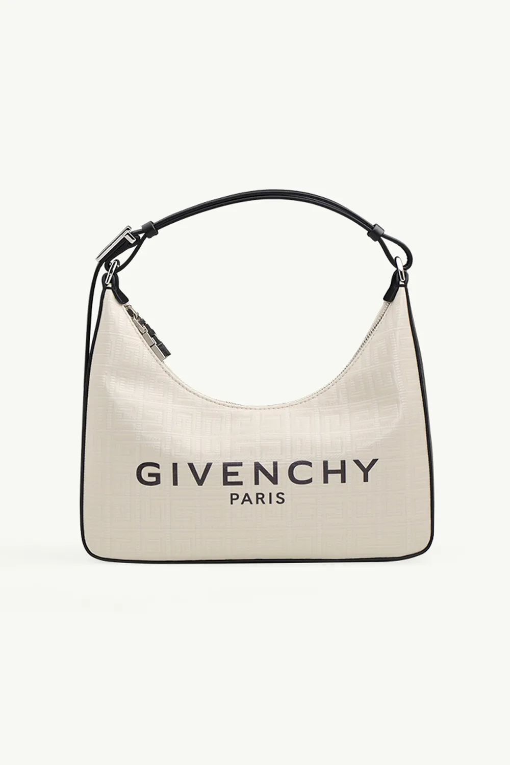 GIVENCHY Small Moon Cut Out Bag in Ivory 4G Coated Canvas SHW 0