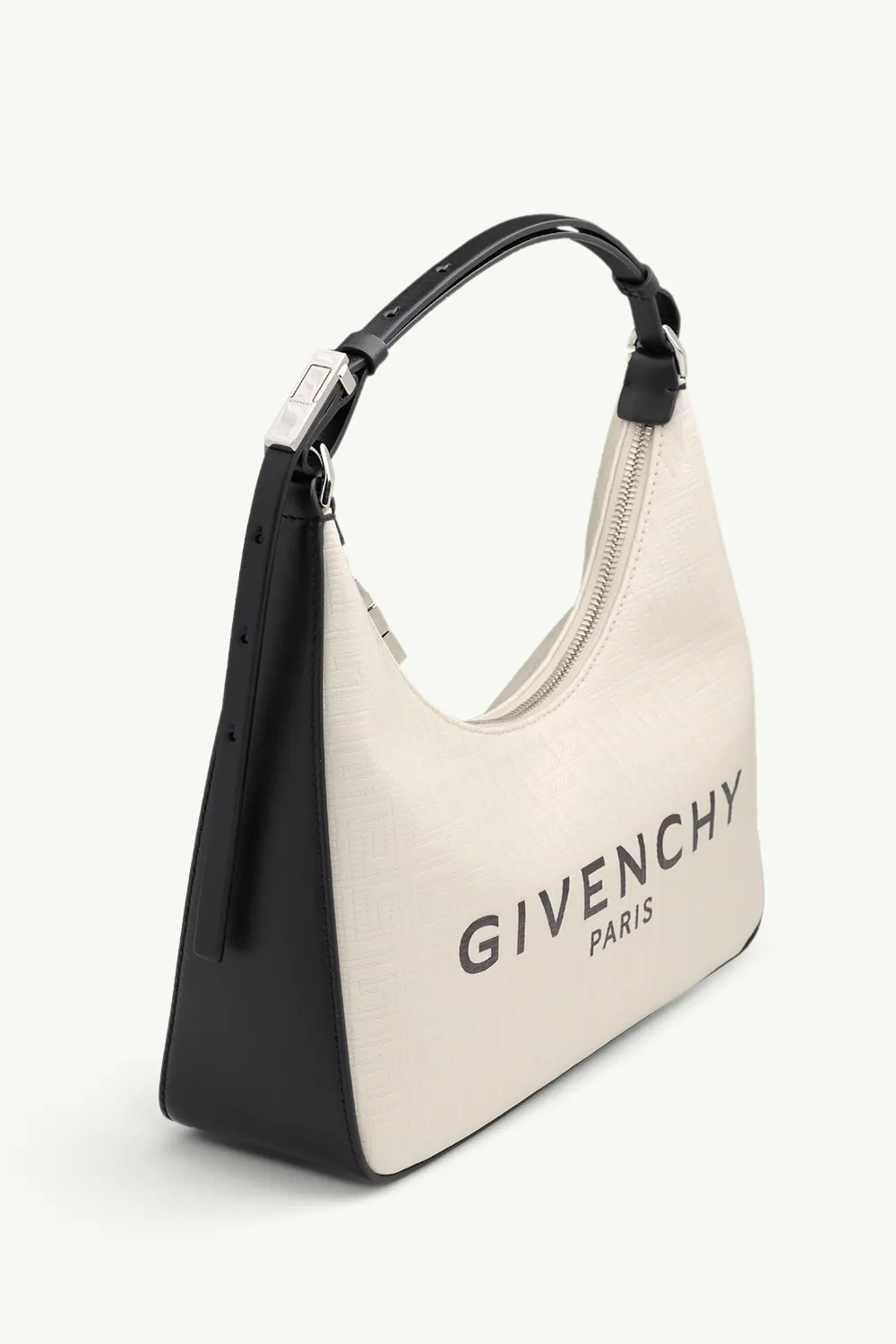 GIVENCHY Small Moon Cut Out Bag in Ivory 4G Coated Canvas SHW 2