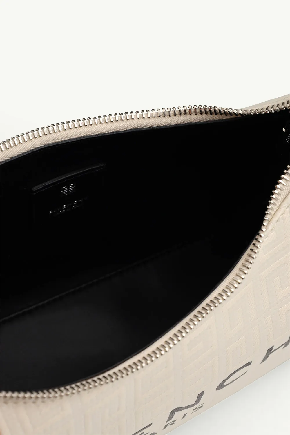 GIVENCHY Small Moon Cut Out Bag in Ivory 4G Coated Canvas SHW 3