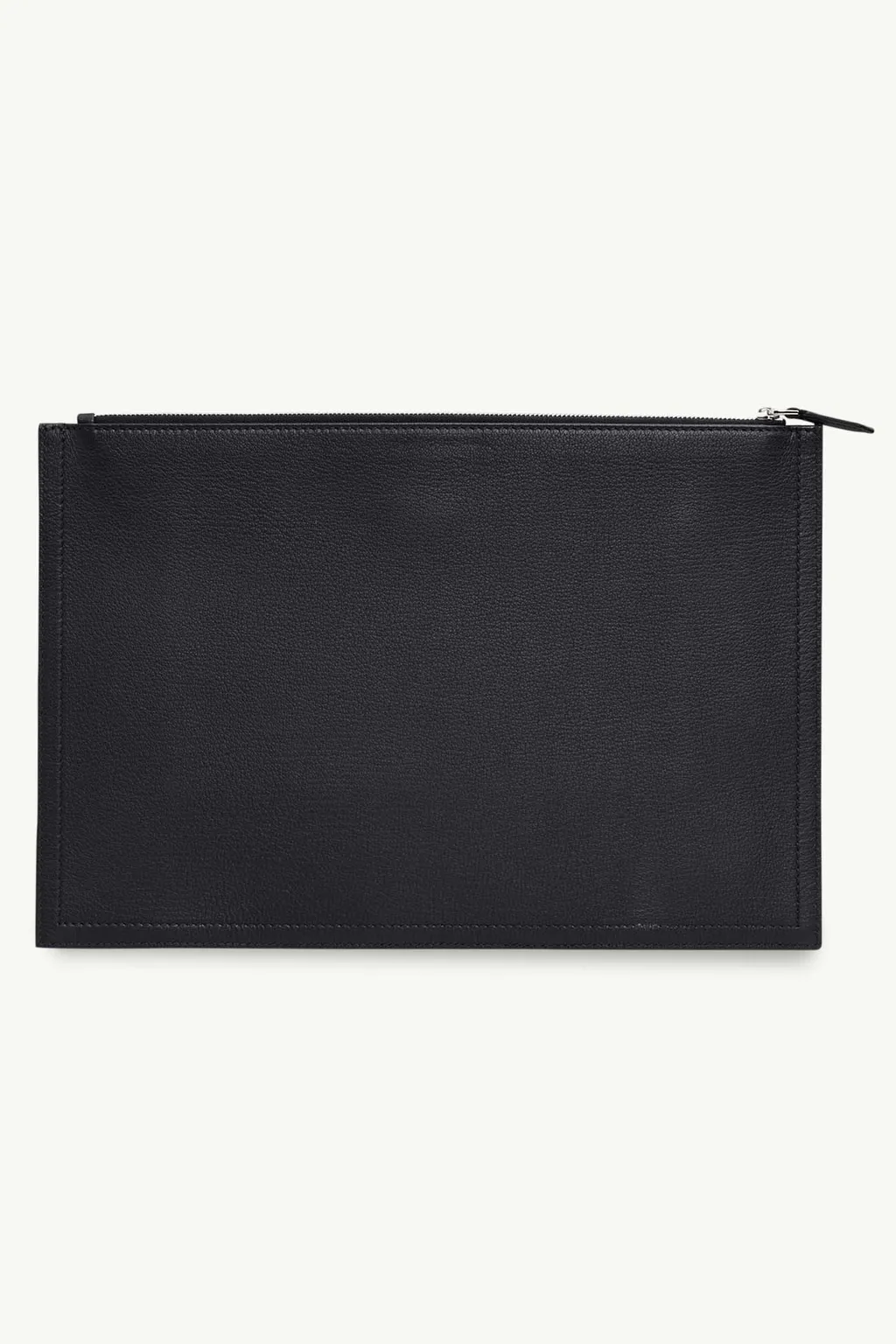 GIVENCHY Large Antigona Pochette in Black Grained Leather 1