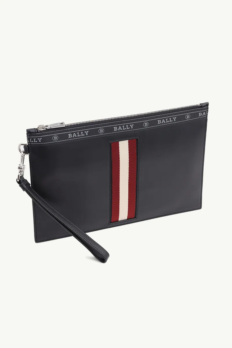 BALLY Men Benery Necessaire Clutch in Black Bovine Leather 2