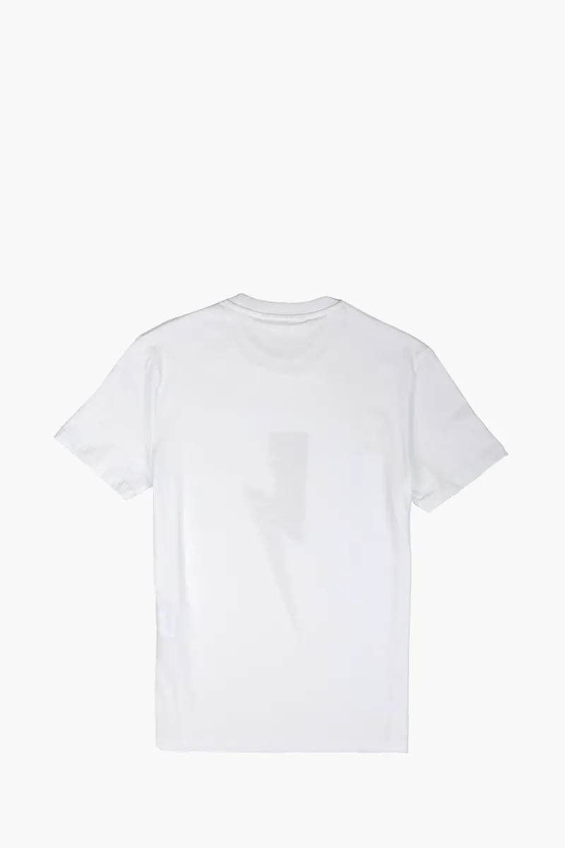 NEIL BARRETT Men Graffiti Chalk Bolt Slim Fit T-Shirt in White/Black 1
