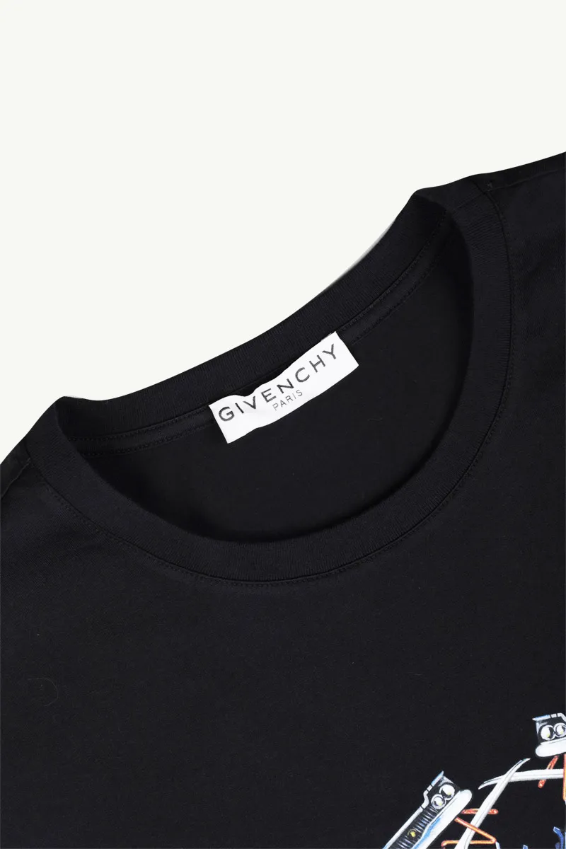 GIVENCHY Men Neon Light Regular Fit T-Shirt in Black 2
