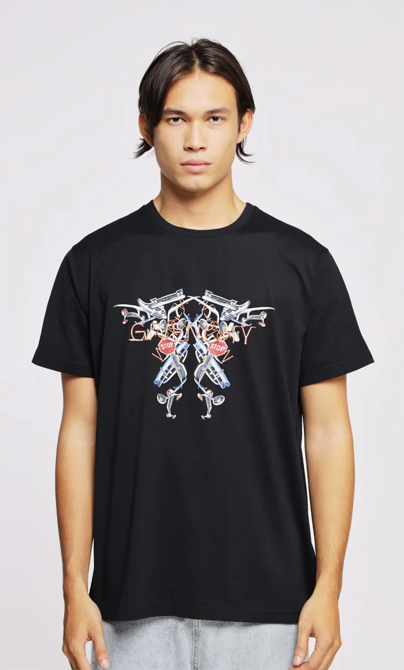 GIVENCHY Men Neon Light Regular Fit T-Shirt in Black 3