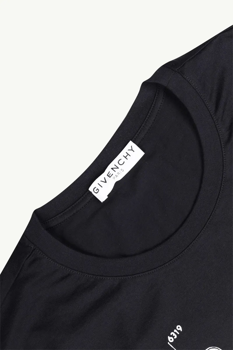 GIVENCHY Men Schematics Printed Logo T-Shirt in Black 2