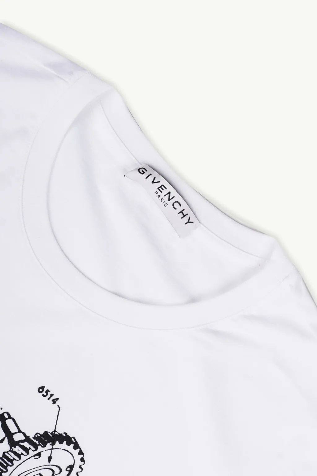GIVENCHY Men Schematics Printed Logo T-Shirt in White 3
