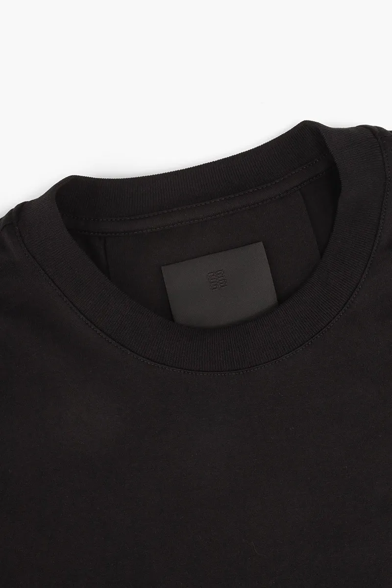 GIVENCHY Men Logo Embroidered Slim Fit T-Shirt in Black with 4G Emblem on Back 2