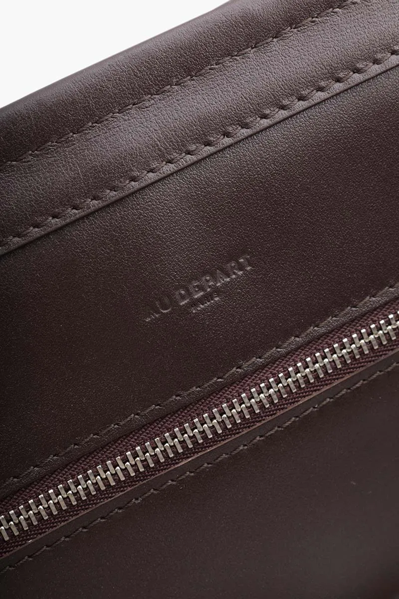 AU DEPART Horizontal La Roquette Monogram Tote Bag in Cacao Multicolor Reflective Jacquard x Leather 3