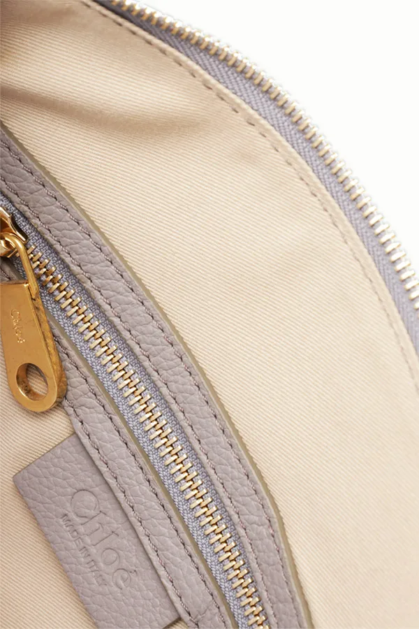 CHLOE Small Marcie Double Carry Bag in Cashmere Grey Grained Calfskin GHW 3